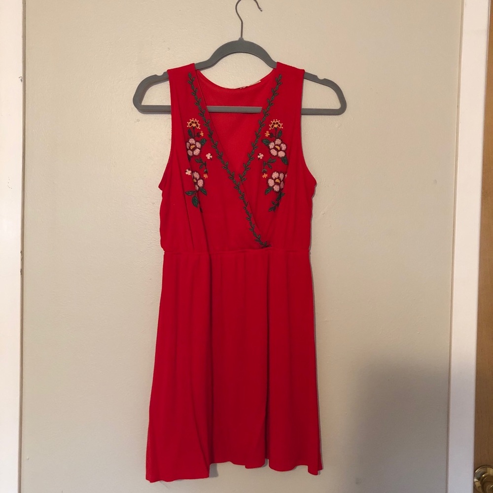 Red Floral Dress